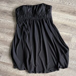 BCBG Black Strapless Bubble Hem Dress
